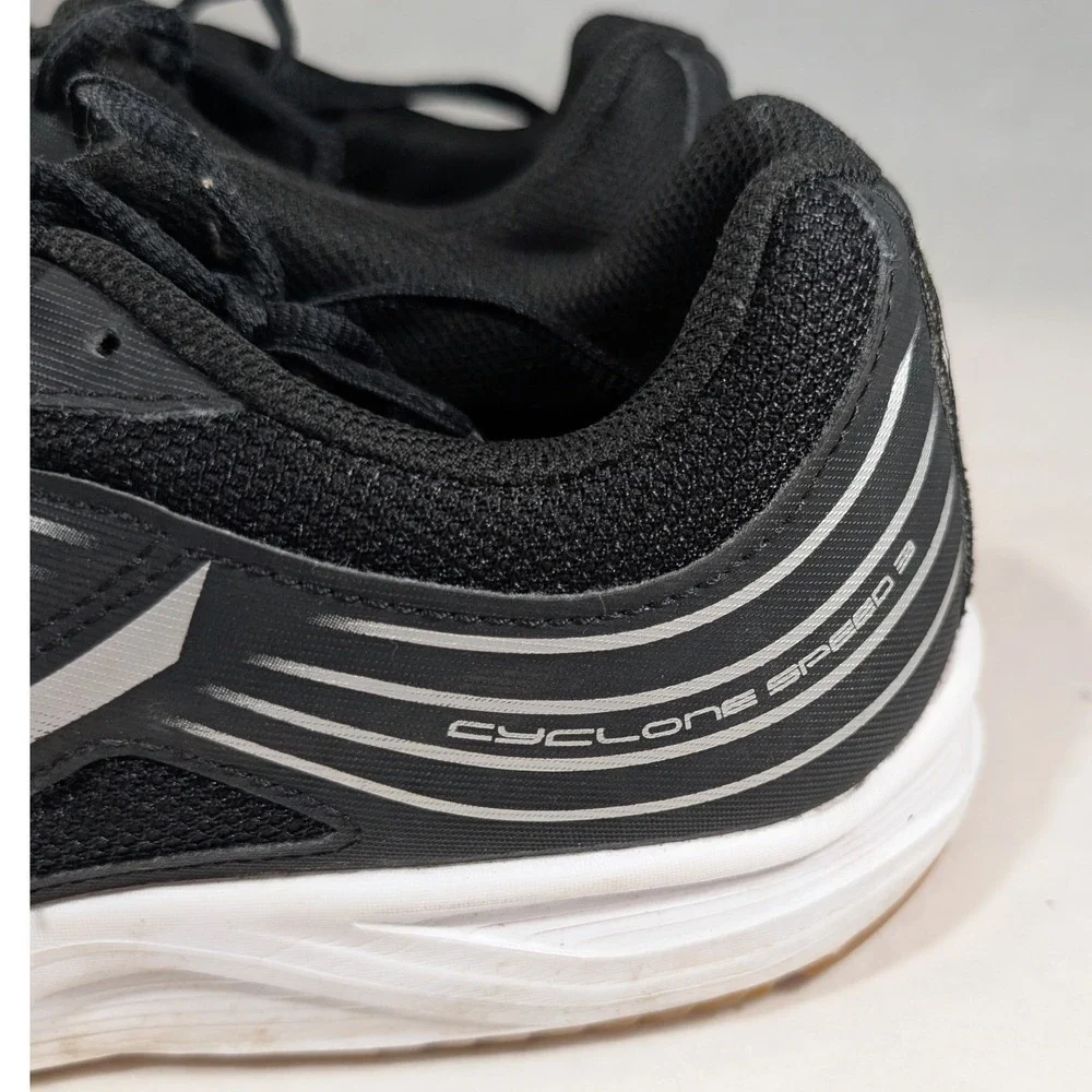Mizuno Cyclone Speed 3 Black Silver Indoor Court Shoes V1GC218008 Womens 10